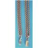 Image 1 : A 9ct gold 3 row ropetwist chain necklet of linking on a barrel clasp Estimate 70-90...