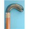 Image 1 : A late 19th century Russian malacca walking stick, the dark green nephrite handle with two-colour...