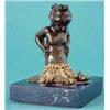 Image 1 : A late 18th century and later, French bronze and ormolu bust of a maiden with beaded leafy skirt...