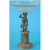 Image 1 : An early 19th century French ormolu bronze and cut glass tazza in the manner of Thomire, the cut...