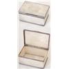 Image 1 : A George III silver mounted mother of pearl rectangular box, the hinged lid carved in relief with...