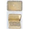 Image 1 : A George IV silver gilt vinaigrette, the rectangular cartouche engraved with initials, Maker Fran...