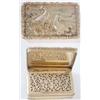 Image 1 : A William IV silver gilt rectangular vinaigrette, the lid cast and chased in relief with two part...