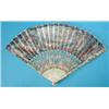 Image 1 : An 18th century Italian gouache painted paper fan with figures at various pursuits in a rural lan...