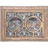 Image 1 : Two Limoges enamel circular roundels with "Philippe Auguste a Bouvines" and "Morte de Roland" in...