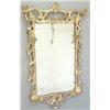 Image 1 : A Chippendale style carved giltwood mirror, the rectangular plate with pierced scrolling and trai...