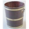 Image 1 : A George III brass-bound mahogany peat bucket, the sides with carrying handles, 15.5ins. high(see...
