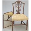 Image 1 : A George III mahogany single chair, the channelled frame with domed back rail and pierced vase sp...