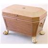 Image 1 : A Regency mahogany oblong octagonal cellaret, the lid with central rosette and angled borders, pa...
