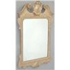 Image 1 : An early Georgian giltwood mirror, the scroll cresting centred by a cartouche, the rectangular up...