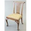 Image 1 : A mid Georgian red walnut chair, the shaped backrail with paper scroll angles, pierced waisted sp...
