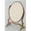 Image 1 : A George III mahogany framed oval toilet mirror with cheval stand, 1ft 10ins. high Estimate 80-12...