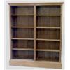 Image 1 : A mahogany open bookcase with 8 adjustable shelves and plinth foot, 5 ft. 3 ins. height 6 ft. Est...