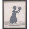 Image 1 : Augustin Edouart (1789-1861) Cut silhouette Full length study of a child playing with a ball, sig...