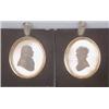 Image 1 : Miers and Field (fl. 1823-29) Pair of silhouettes painted on plaster, bronzed, An Unknown gentlem...