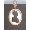 Image 1 : William Hamlet the Elder (fl. 1785-1816) Silhouette painted on convex glass backed with plaster s...