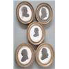 Image 1 : J. Thomason (fl. 1786-c.1800) Silhouettes painted on plaster Set of 5 family portraits; Elizabeth...