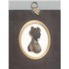 Image 1 : William Hamlet the Elder (fl.1785-1816) Silhouette painted on convex glass, with plaster backboar...