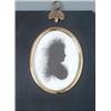 Image 1 : Studio of Miers Silhouette painted on plaster Unknown Lady Head and shoulder in profile to sinist...
