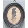 Image 1 : Dutch School Silhouette painted on card Unknown young lady Head and shoulder in profile to sinist...