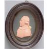 Image 1 : Eley George Mountstephen (fl 1781-1791) Pink wax set onto glass A gentleman, in profile to dexter...