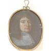 Image 1 : 17th century English School Oil on copper A gentleman with long brown hair and wide collar 2ins....