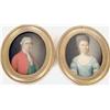 Image 1 : Attributed to Francis Alleyne (18th/19th century) Pair of oils on copper Bust length portrait of...