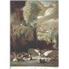 Image 1 : Mid 18th century, Houston after D. Teniers Coloured underglass print of animals and wildfowl in a...