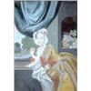Image 1 : Eighteenth Century Continental School Reverse painting on glass Portrait of a maiden, three quart...