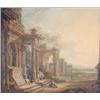 Image 1 : Mid 18th century Flemish School Oil on panel Figures by classical ruins 11ins. x 12.75ins. Estima...