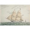 Image 1 : Early 19th century English School Pen, ink and watercolour A two-masted frigate in a choppy sea 8...