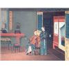 Image 1 : Early 19th century Anglo-Chinese School Oil on canvas An interior scene with an elderly seated ma...
