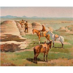Blackfeet Scouting the Lewis Party - 1806 by Hagel, Frank