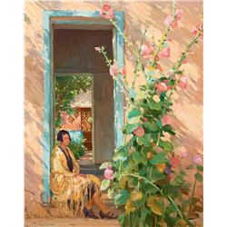 Leaf Down in the Door Way by Sharp, Joseph H.