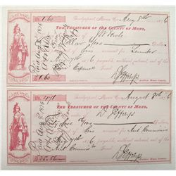 Two 1876 Mono County warrants