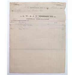 Eibeshutz billhead from Independence, California