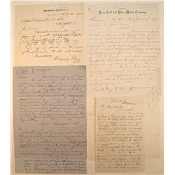 Six letters pertaining to mining