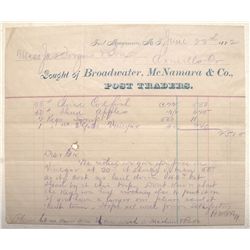 Broadwater, McNamara & Co. Billhead