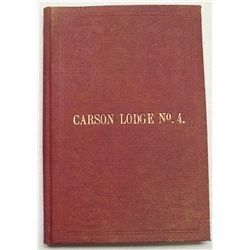 Carson Lodge #4 IOOF book