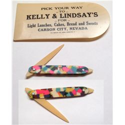 RARE celluloid toothpick holder