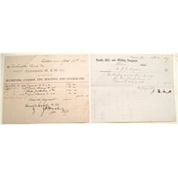 Two mining related billheads