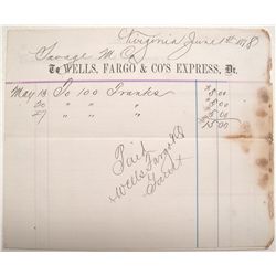 Wells Fargo and Savage Mining billhead