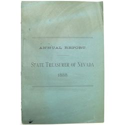 Annual Report of the State Treasurer of Nevada, 1888