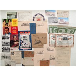 Assorted Nevada ephemera