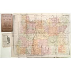 1910 Rand McNally pocket map of Oregon