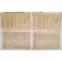 Yosemite Valley Railroad 1907 and 1909 Freight Bills!