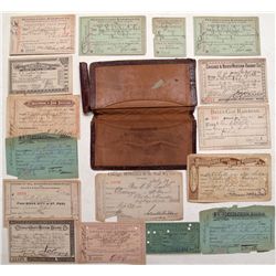 Railroad papers and an organizing wallet