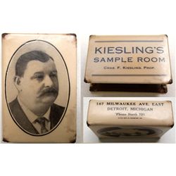 Kiesling's Sample Room Saloon match holder