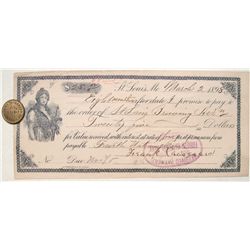 St. Louis brew receipt and token.