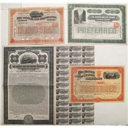 Denver & Rio Grande suite of 4